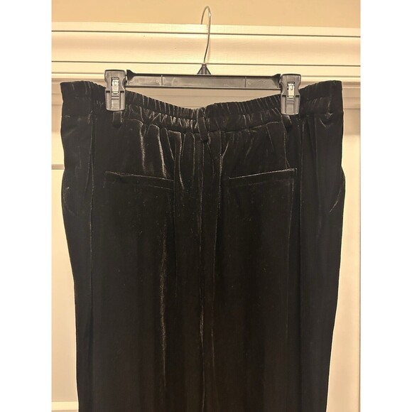 New Skies Are Blue Black Velvet Wide Leg Pants High Rise Size 1X Pockets Plus - Picture 6 of 7